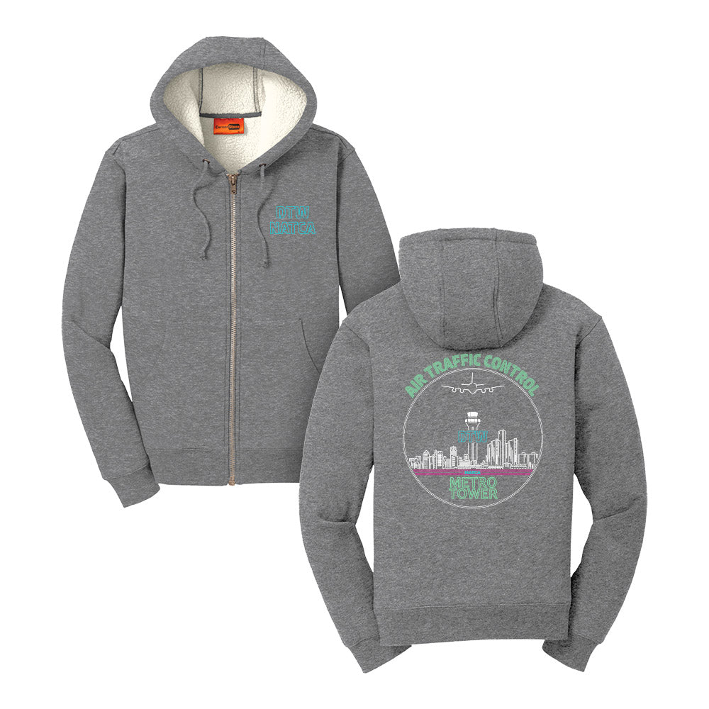 DATC Cornerstone Heavyweight Sherpa Lined Hooded Fleece Jacket - Printed