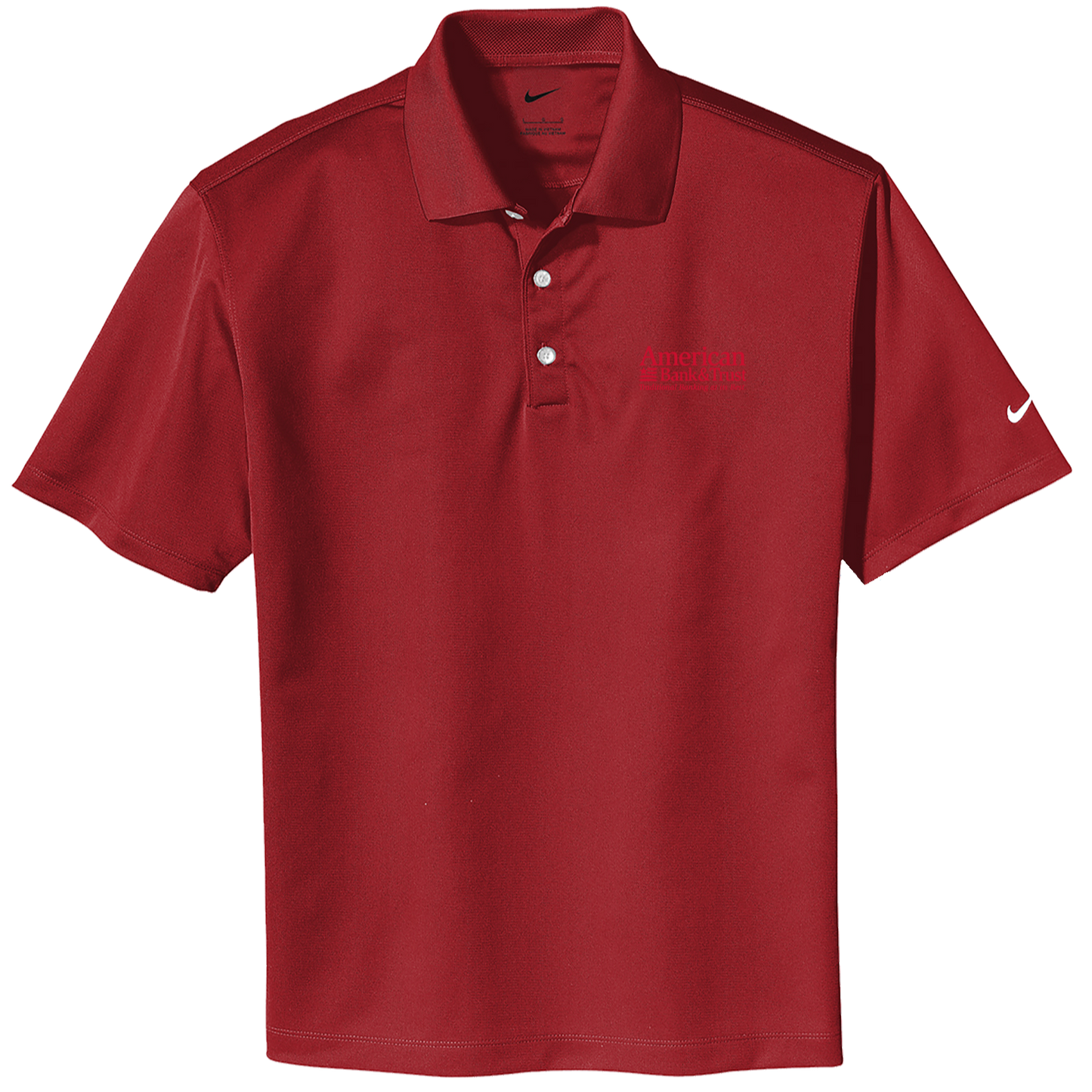 American Bank & Trust Tonal Red Logo Polo