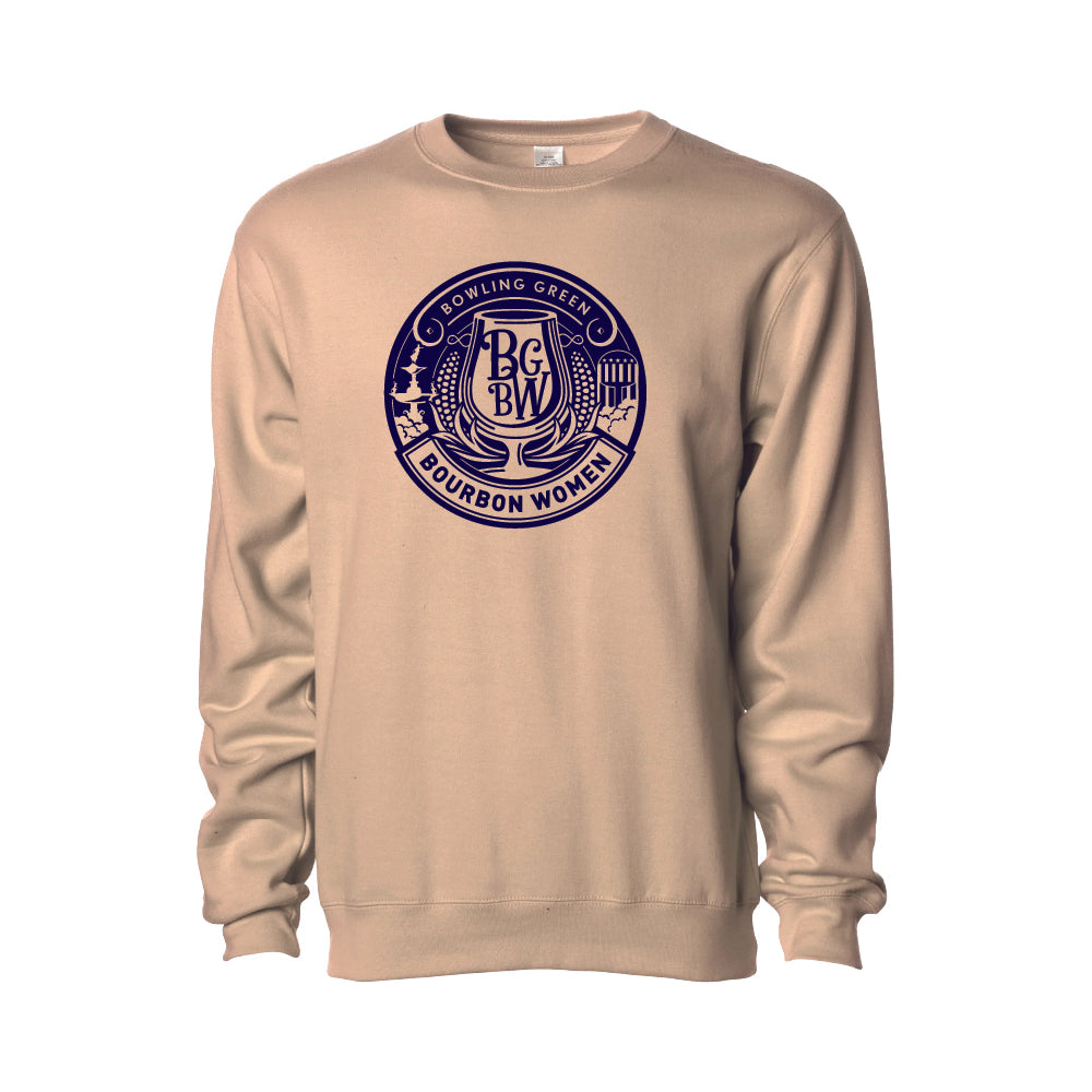 BG Bourbon Navy Crest Crewneck Sweatshirt