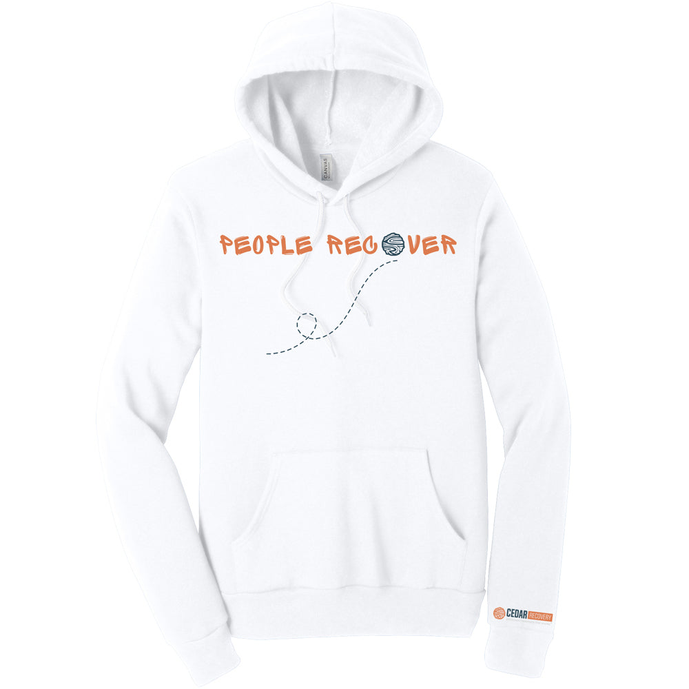 Cedar Recovery White Fleece Hoodie