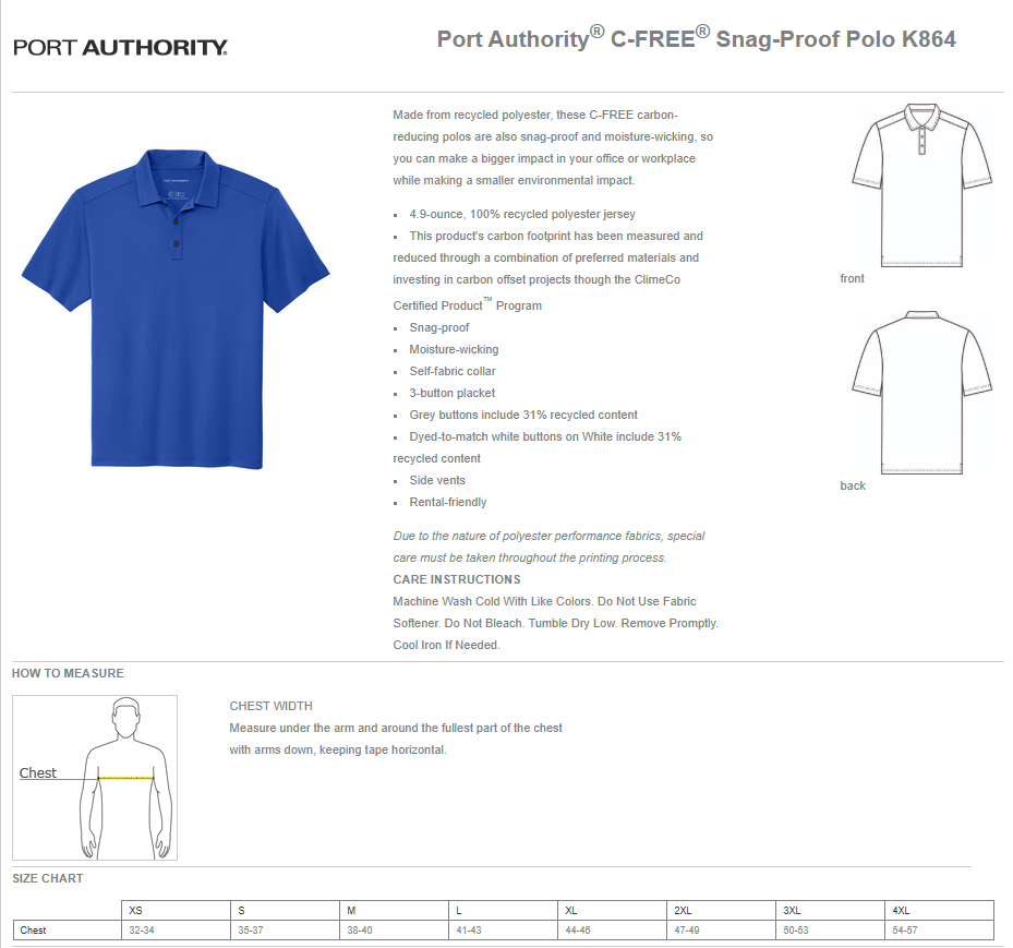 Aviation & Air Sensors Division Port Authority Men's Polo