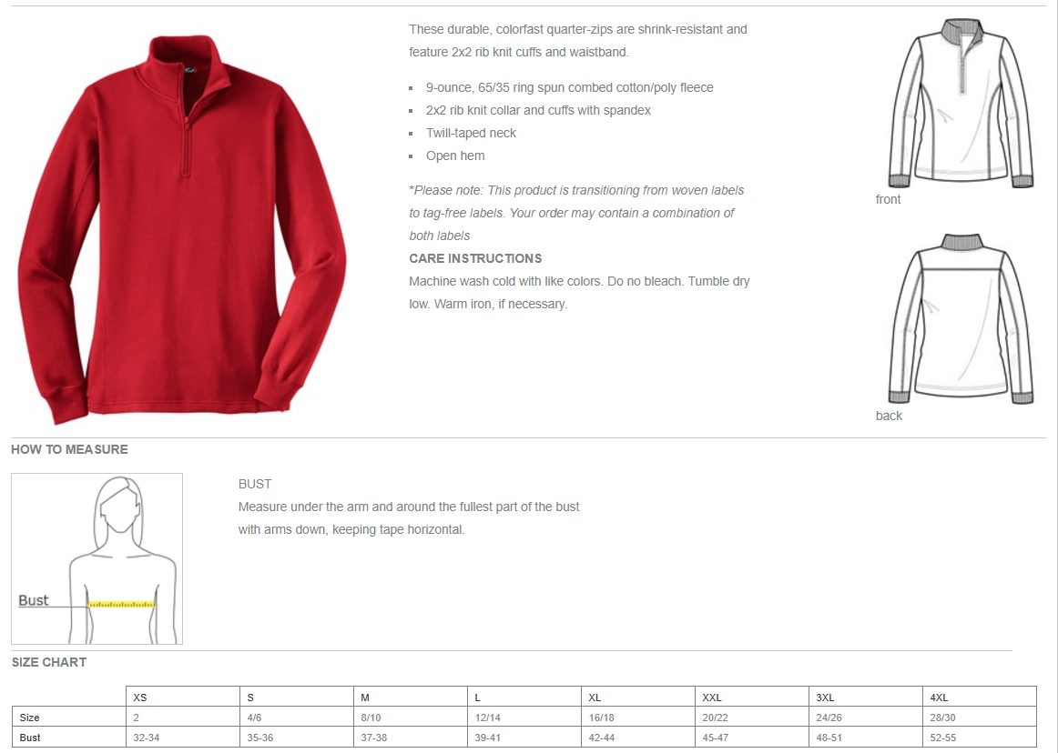KOA Women's 1/4- Zip Sweatshirt