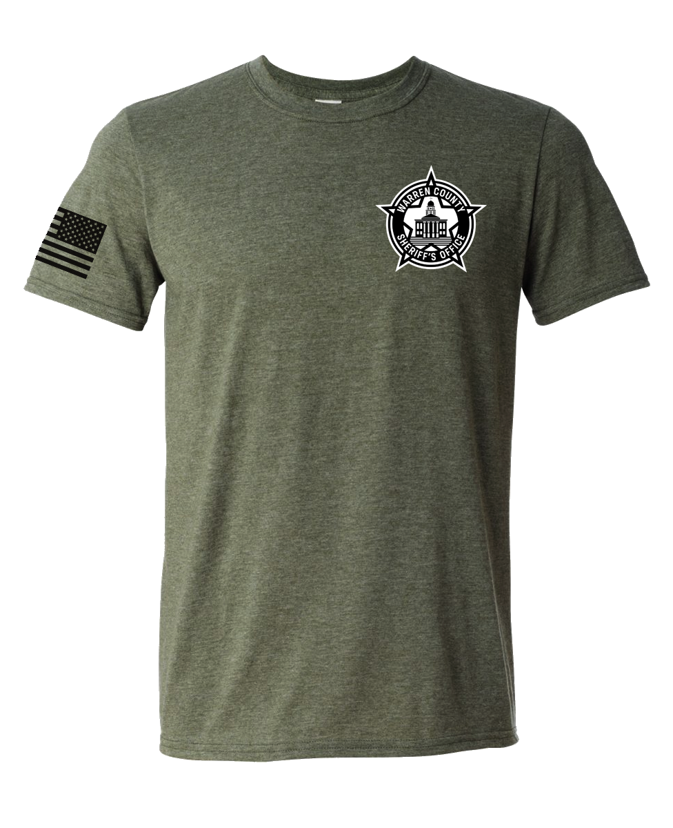 Warren County Sheriff's Office Heather Military Green Short Sleeve T-shirt