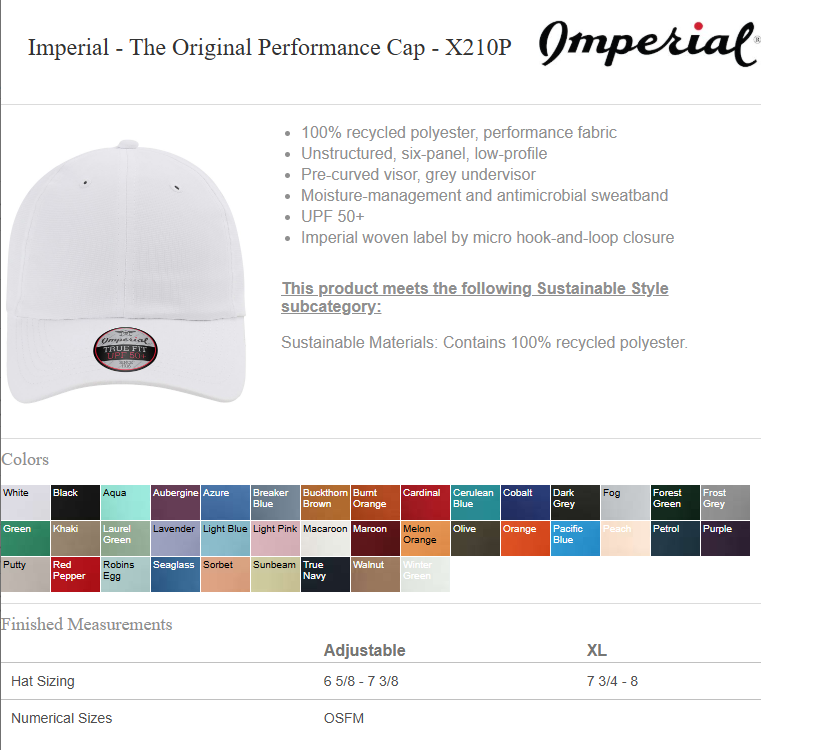 Aviation & Air Sensors Division Imperial Hat