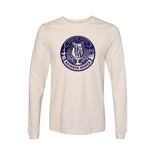 BG Bourbon Navy Crest Long Sleeve Tee
