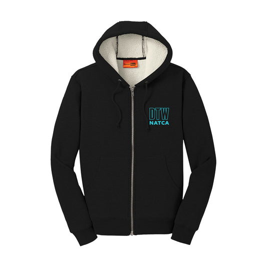 DATC Cornerstone Heavyweight Sherpa Lined Hooded Fleece Jacket - Embroidered