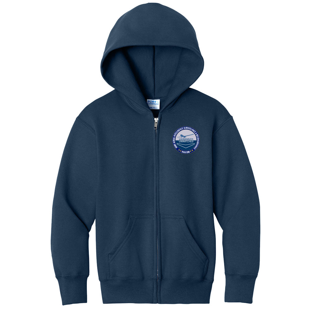 Aviation & Air Sensors Division Youth Full Zip Fleece Hoodie NEW
