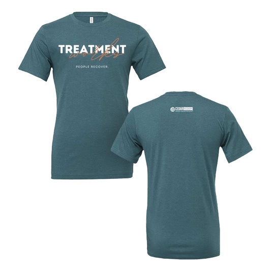Cedar Recovery- Treatment Works, People Recover (Heather Deep Teal)